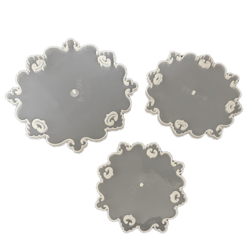 قالب سیلیکونی رزین مدل دایره مجموعه 3 عددی وارداتی