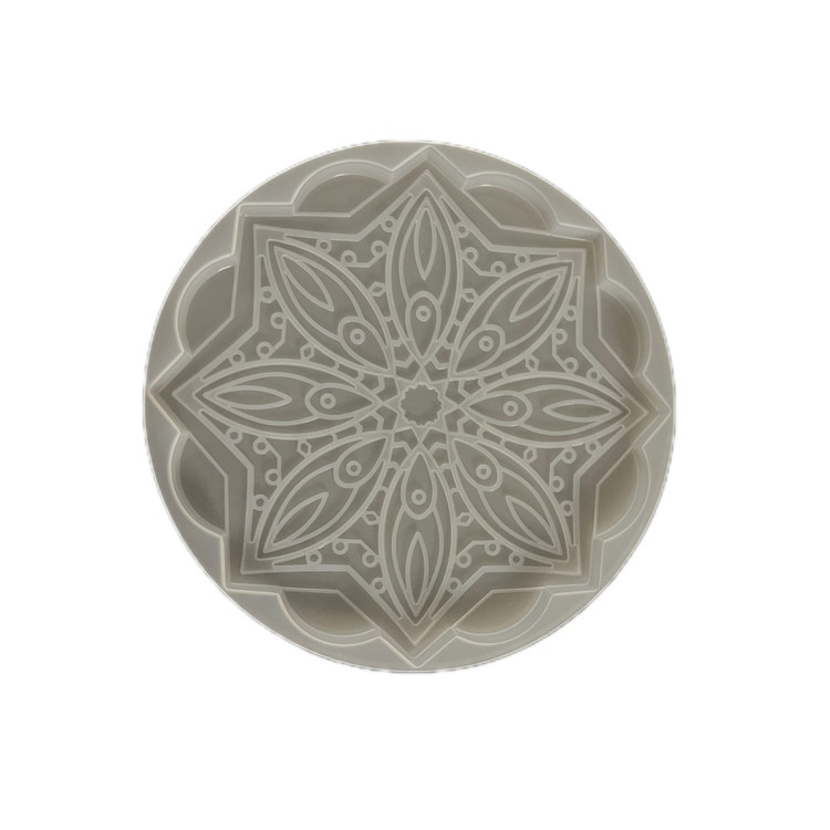 قالب سیلیکونی رزین مدل دایره طرح دار کد 3 وارداتی