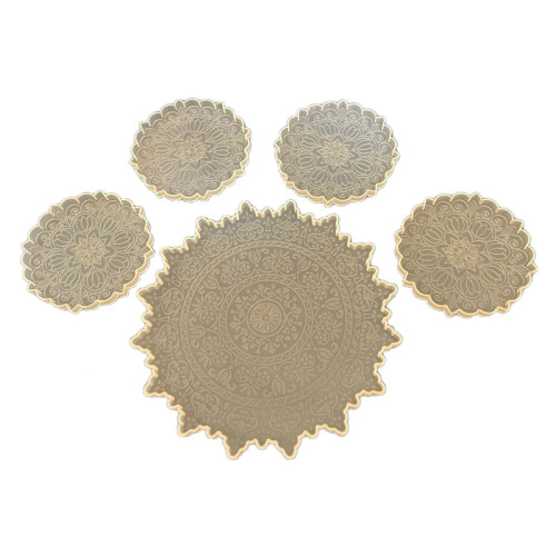 قالب سیلیکونی رزین طرح سنتی مجموعه 5 عددی وارداتی