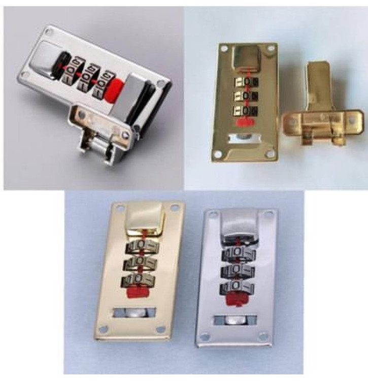 قفل رمزدار (رمز از رو) 30 * 65 میل آهنی بسته 100 جفتی وارداتی