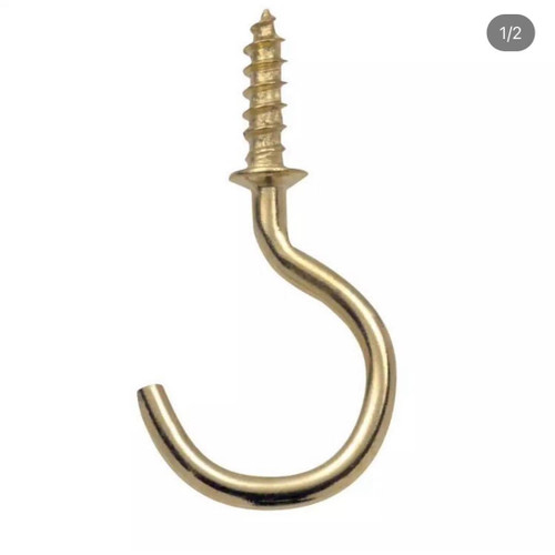 قلاب آویز آهنی رنگ طلایی 25 و 30 میل بسته 1000 عددی وارداتی