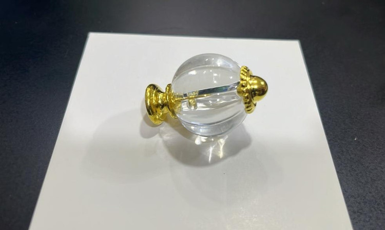 دستگیره گوی 4 * 4 سانت طلایی پلاستیکی بسته 100 عددی وارداتی