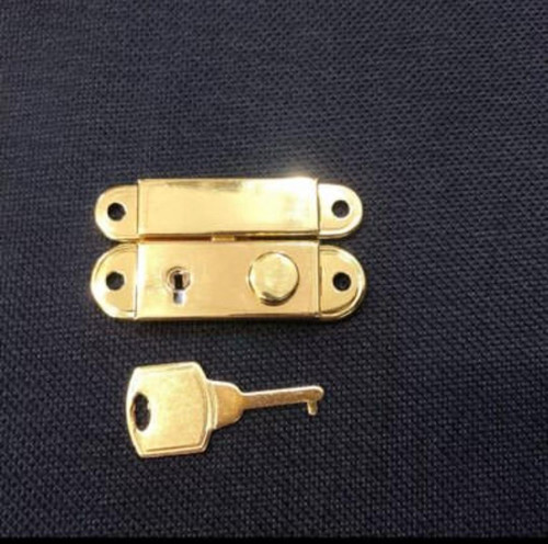 قفل و کلید 3 * 4/5 سانت سربی طلایی بسته 50 عددی وارداتی