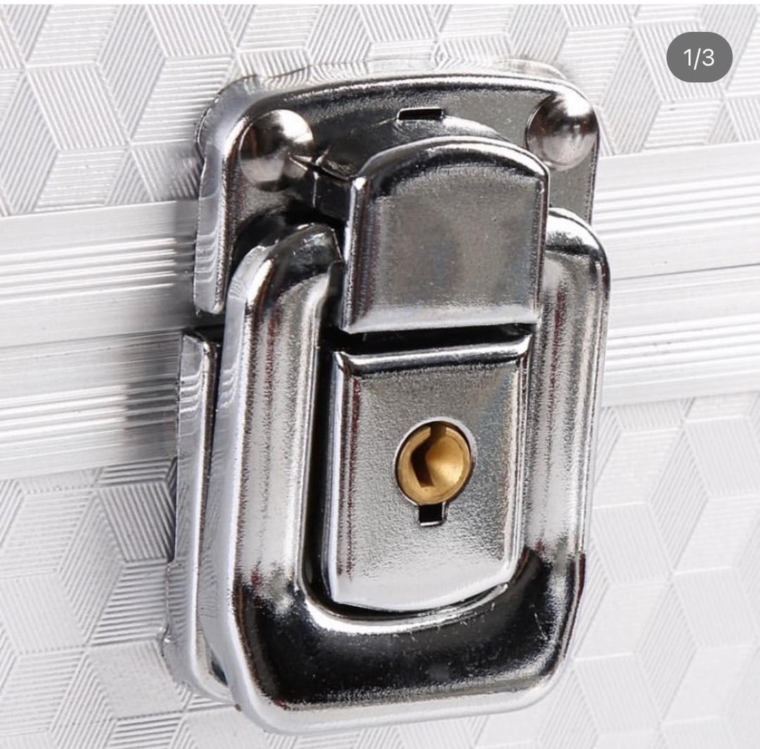 قفل کلید دار 3 * 4 سانت آهنی نقره ای بسته 50 عددی وارداتی