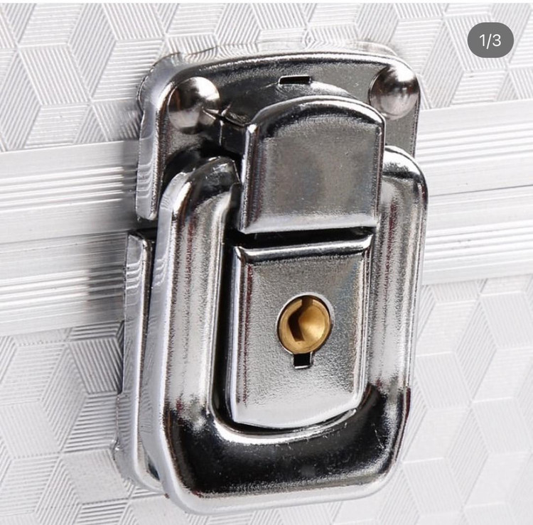 قفل کلید دار 3 * 4 سانت آهنی نقره ای بسته 50 عددی وارداتی