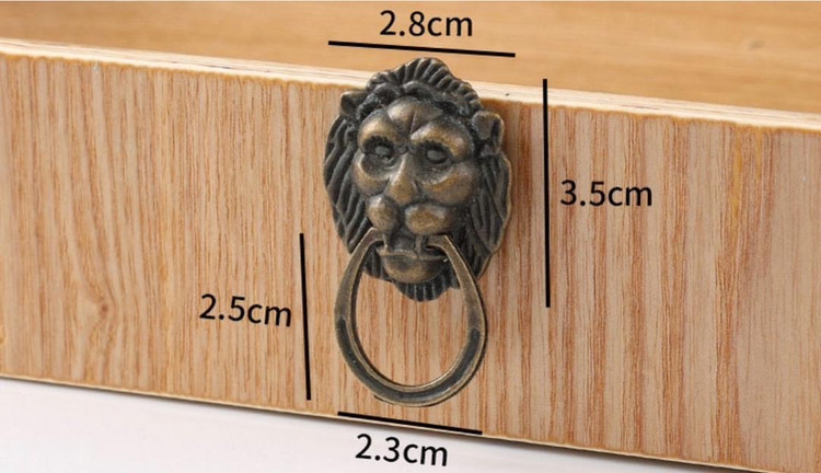 دستگیره حلقه شیر 2/8 * 3/5 سانت سربی زردقلم بسته 100 عددی وارداتی