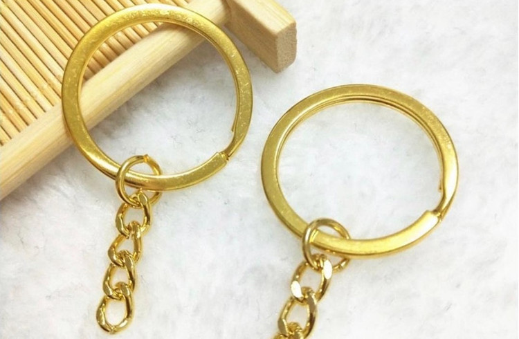 حلقه جاسوییچی طلایی آهنی بسته 1000 عددی وارداتی