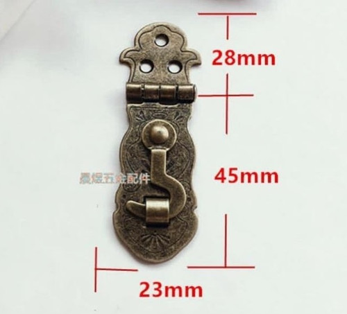 قفل سربی کلوندار (چفت دو تکه جعبه تزیینی طرح آنتیک) وارداتی