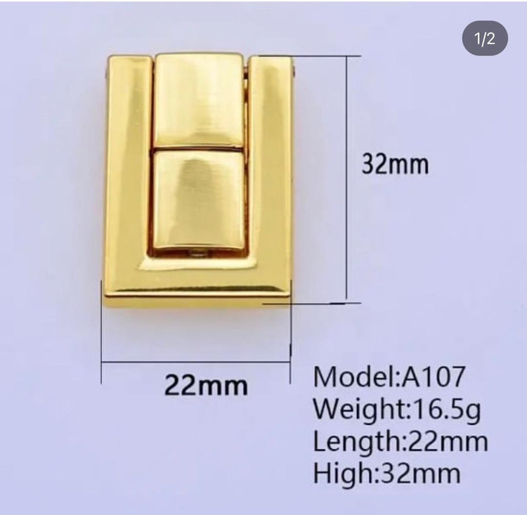 قفل سربی طلایی 32 * 22 میل بسته 100 عددی وارداتی