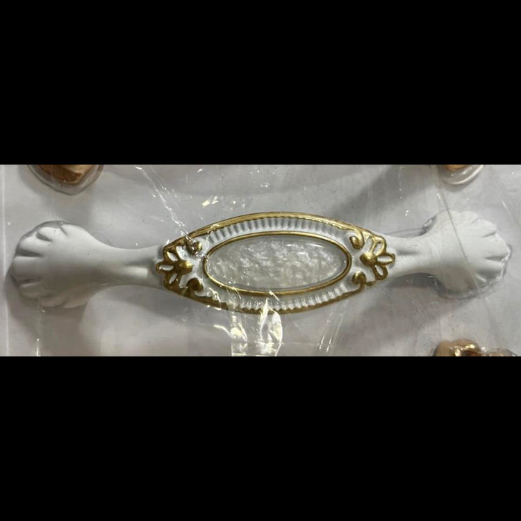 دستگیره موجی آلومینیومی 10 سانت سفید بسته 50 عددی وارداتی