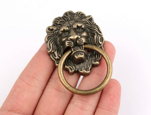 دستگیره حلقه شیر 6 سانت زردقلم سربی بسته 50 عددی وارداتی