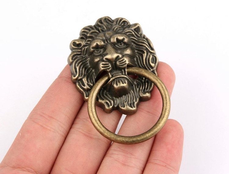 دستگیره حلقه شیر 6 سانت زردقلم سربی بسته 50 عددی وارداتی