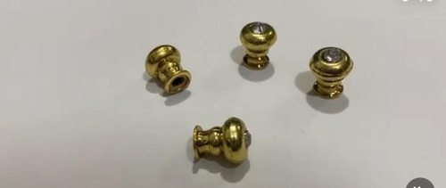 دستگیره نگین دار سربی 1 سانت طلایی بسته 50 عددی وارداتی