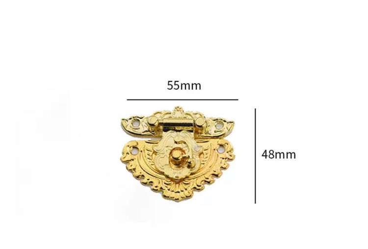 قفل قلبی سربی 48 * 55 میل طلایی بسته 100 عددی