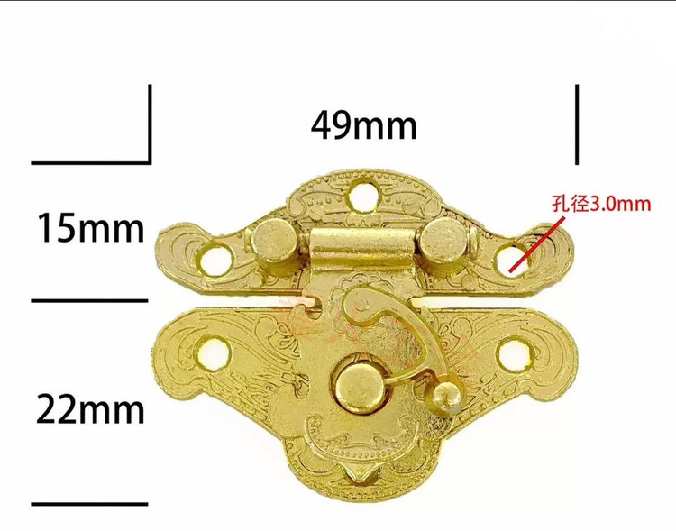 قفل قلبی سربی 37 * 49 میل بسته 100 عددی طلایی