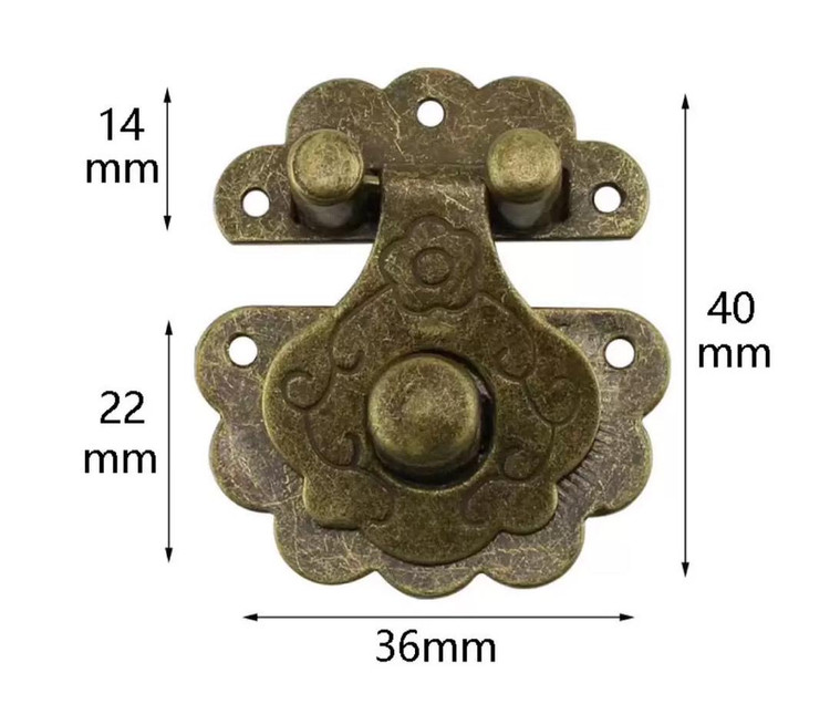 قفل سنتی آهنی 40 * 36 میل (چفت دو تکه طرح آنتیک) خارجی