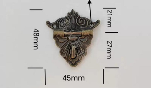 قفل سنتی سربی 48 * 45 میل زردقلم بسته 100 عددی خارجی