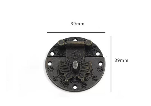 قفل دایره ای سنتی سربی 39 * 39 میل زردقلم بسته 100 عددی وارداتی