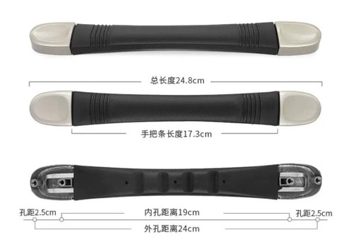 دستگیره مکس 3 * 19 سانت مشکی با پایه فلزی بسته 100 عددی وارداتی